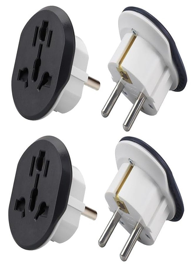 FKU (Pack of 4) Plug Converter, UAE, USA, EU, UK, AU, CN to KSA/EU/Germany Socket, Travel Adapter, Universal Socket Travel Adaptor for Business Trip Holiday Hotel Airport for Cell Phone, Laptop - Image 1